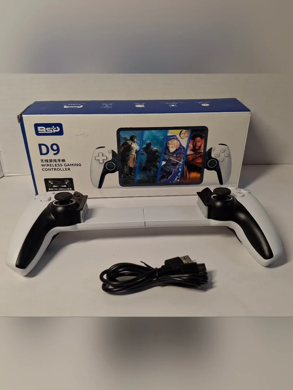 Universal White & Black Mobile Gaming Controller - Wireless
